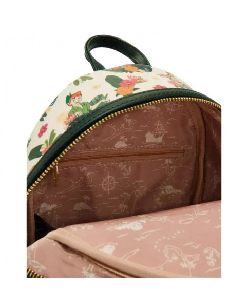 MOCHILA MINI Peter Pan Floral Aop Exclusivo - DISNEY LOUNGEFLY