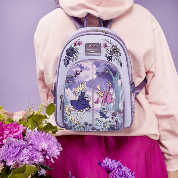 MINI MOCHILA Bella Durmiente 65 Aniversario Escena Floral - DISNEY LOUNGEFLY