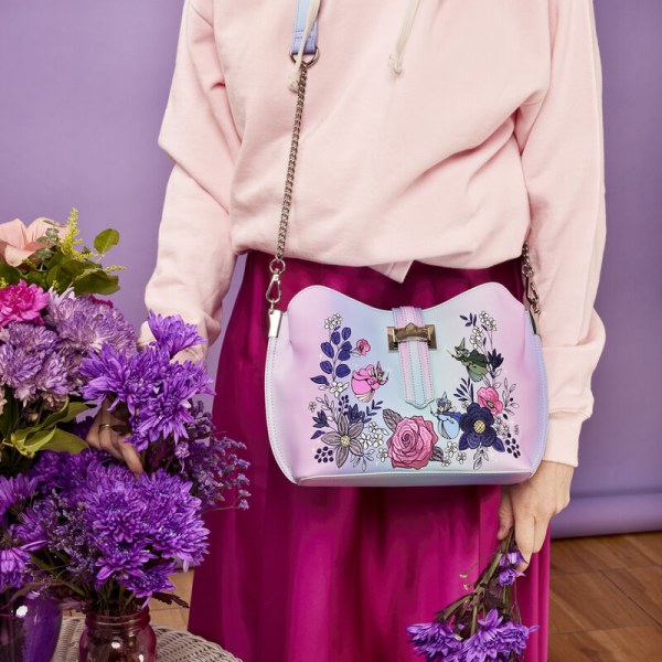 BOLSO DE HOMBRO La Bella Durmiente escena floral 65 aniversario - DISNEY LOUNGEFLY