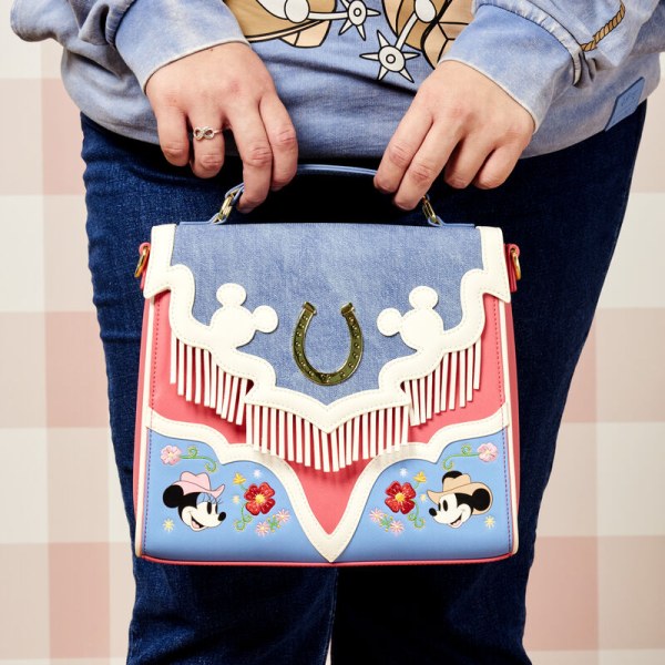 BOLSO DE HOMBRO Western Mickey y Minnie con flecos - DISNEY LOUNGEFLY