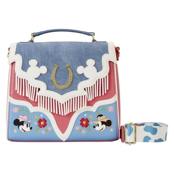 BOLSO DE HOMBRO Western Mickey y Minnie con flecos - DISNEY LOUNGEFLY