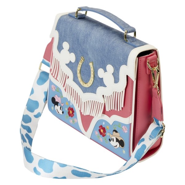 BOLSO DE HOMBRO Western Mickey y Minnie con flecos - DISNEY LOUNGEFLY