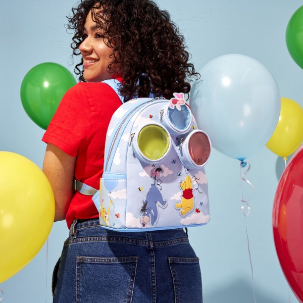 MINI MOCHILA Winnie y sus amigas flotan en globos - DISNEY LOUNGEFLY