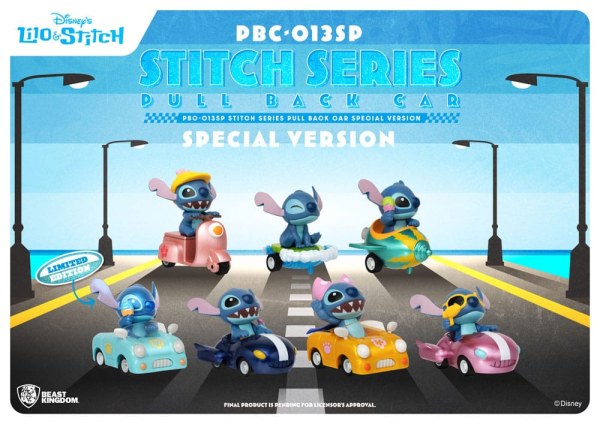 Pack de 6 figuras Stitch en coche Edición Especial - Disney