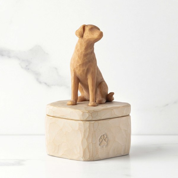 CAJA DE RECUERDOS DORADA LOVE MY DOG - WILLOW TREE
