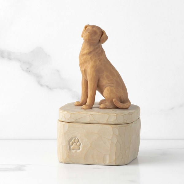 CAJA DE RECUERDOS DORADA LOVE MY DOG - WILLOW TREE