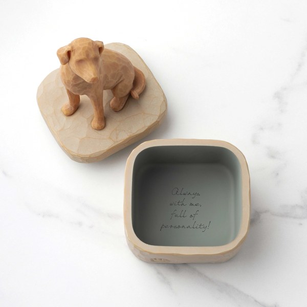 CAJA DE RECUERDOS DORADA LOVE MY DOG - WILLOW TREE