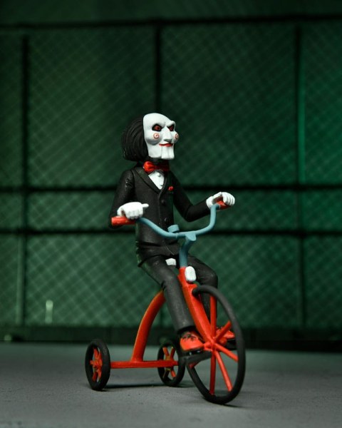 Figura Saw Toony Terrors Jigsaw Killer & Billy Triciclo Caja Set 15 cm