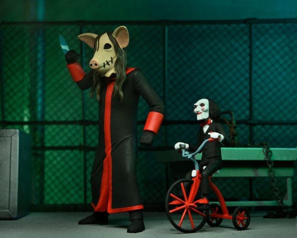 Figura Saw Toony Terrors Jigsaw Killer & Billy Triciclo Caja Set 15 cm