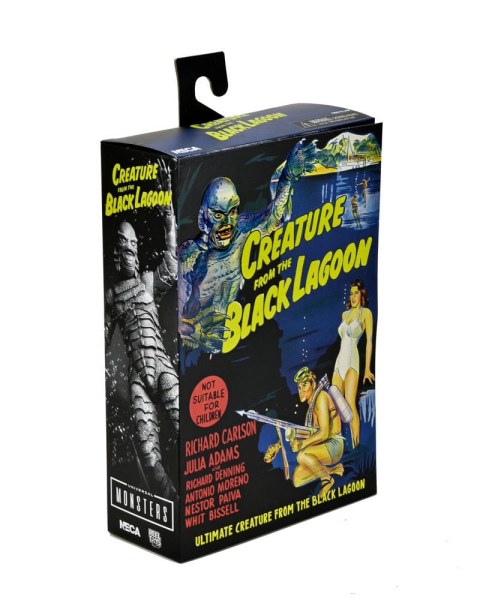 Figura Universal Monsters Criatura definitiva de la Laguna Negra (B&N) 18 cm