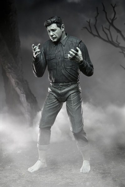 Figura Universal Monsters Ultimate El Hombre Lobo (Blanco y Negro) 18 cm