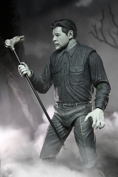 Figura Universal Monsters Ultimate El Hombre Lobo (Blanco y Negro) 18 cm