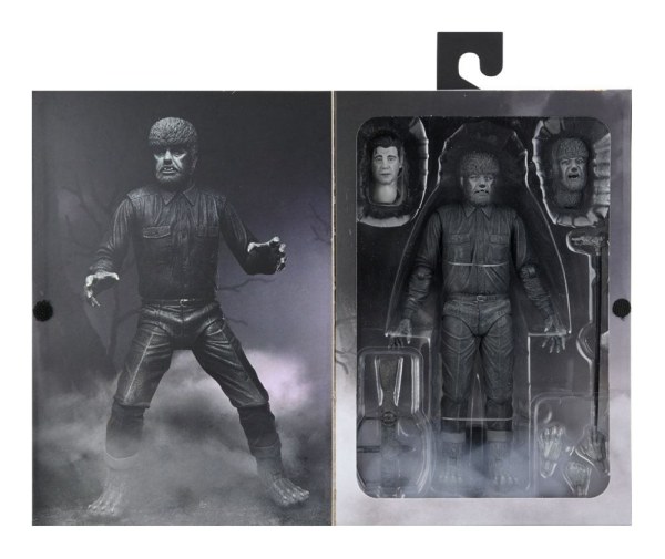 Figura Universal Monsters Ultimate El Hombre Lobo (Blanco y Negro) 18 cm