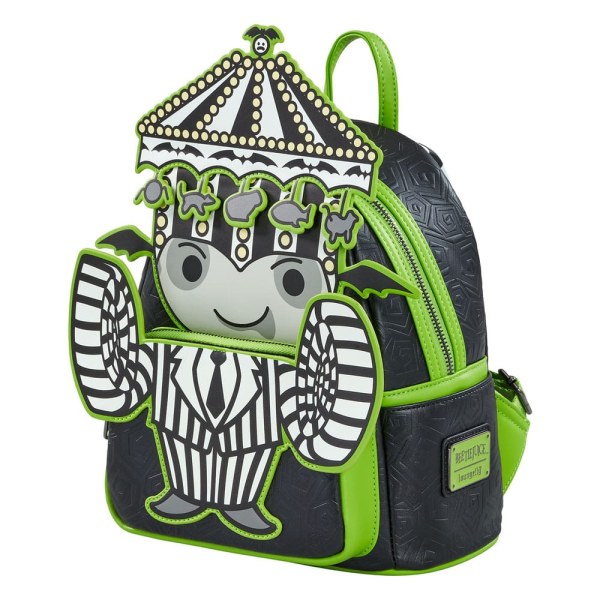Mini Mochila Beetlejuice Pinstripe - Loungefly