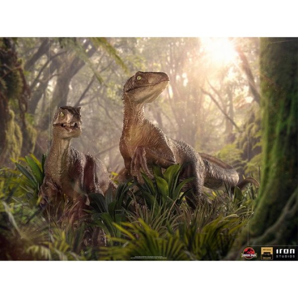 DOS VELOCIRAPTORS ART SCALE DELUXE - JURASSIC PARK