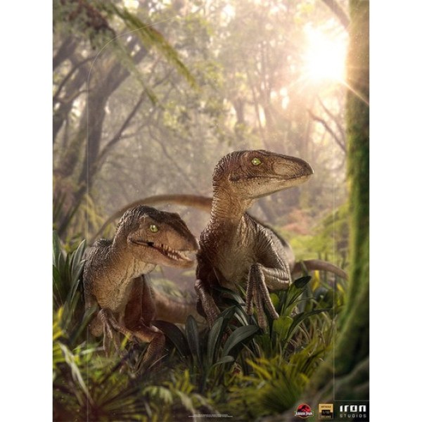 DOS VELOCIRAPTORS ART SCALE DELUXE - JURASSIC PARK
