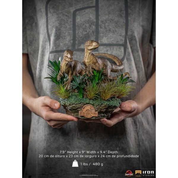DOS VELOCIRAPTORS ART SCALE DELUXE - JURASSIC PARK