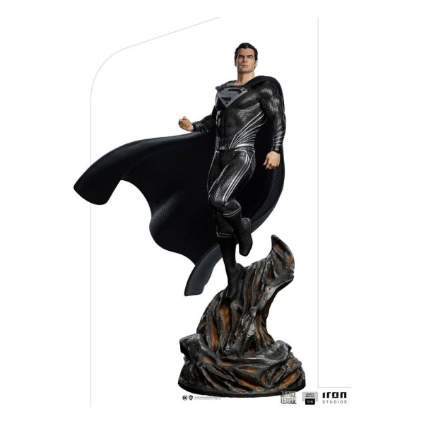 Superman Traje Negro Liga De La Justicia Arte Escala - Dc Comics