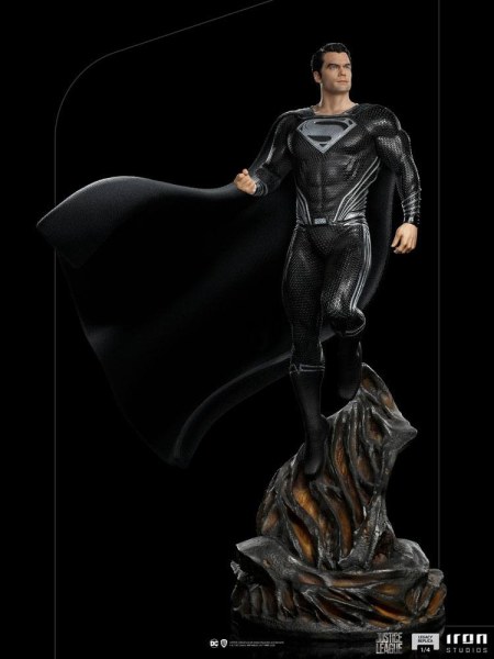 Superman Traje Negro Liga De La Justicia Arte Escala - Dc Comics