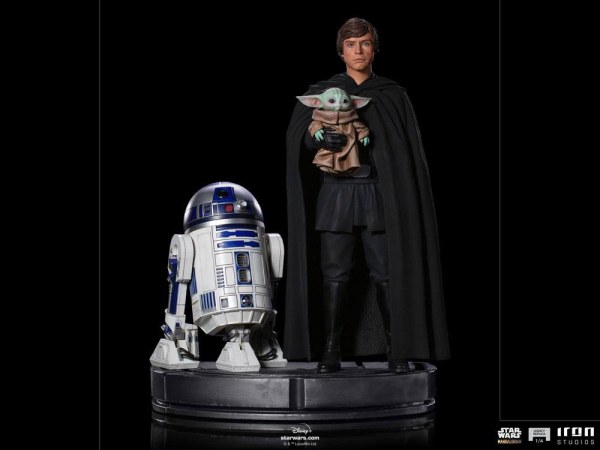 El Mandaloriano Luke Skywalker, R2-D2 y Grogu Art Scale - Star Wars