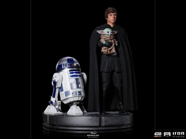 El Mandaloriano Luke Skywalker, R2-D2 y Grogu Art Scale - Star Wars