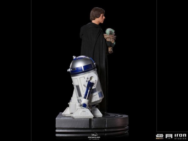 El Mandaloriano Luke Skywalker, R2-D2 y Grogu Art Scale - Star Wars