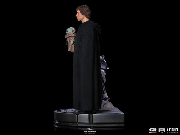 El Mandaloriano Luke Skywalker, R2-D2 y Grogu Art Scale - Star Wars