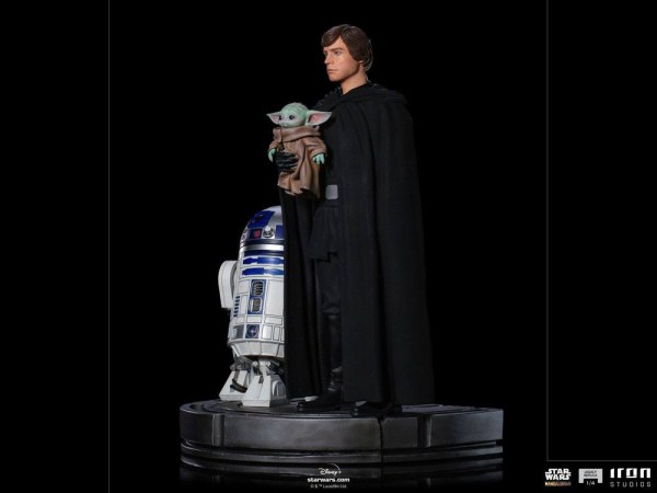 El Mandaloriano Luke Skywalker, R2-D2 y Grogu Art Scale - Star Wars