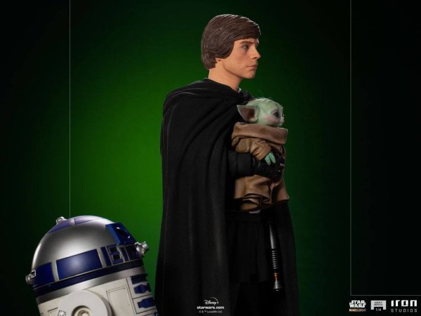 El Mandaloriano Luke Skywalker, R2-D2 y Grogu Art Scale - Star Wars