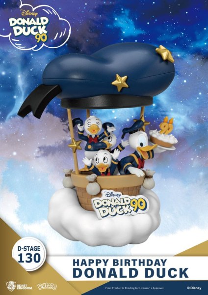 Diorama Donald Pato 90º-Feliz Cumpleaños - Disney D-Stage
