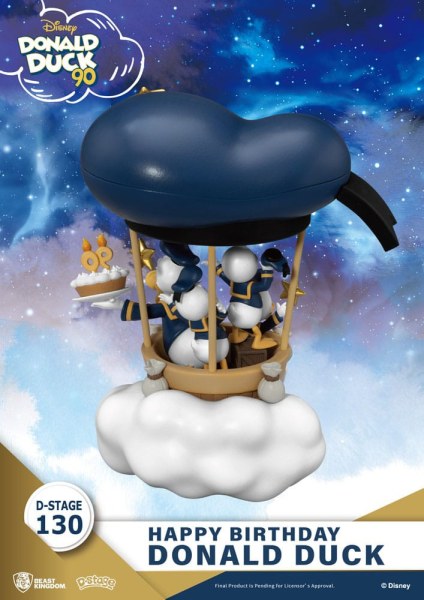 Diorama Donald Pato 90º-Feliz Cumpleaños - Disney D-Stage