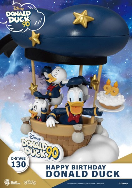 Diorama Donald Pato 90º-Feliz Cumpleaños - Disney D-Stage