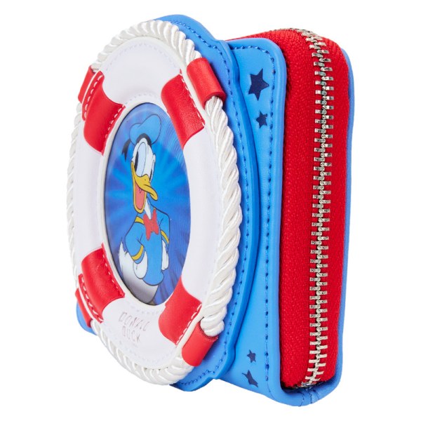 Cartera lenticular con cremallera alrededor del 90 aniversario del Donald Pato - DISNEY LOUNGEFLY