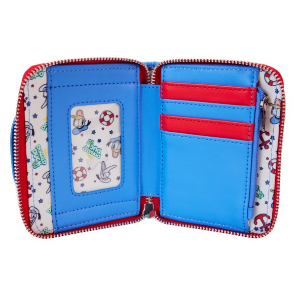 Cartera lenticular con cremallera alrededor del 90 aniversario del Donald Pato - DISNEY LOUNGEFLY