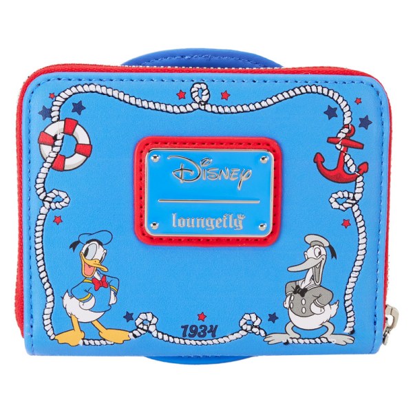 Cartera lenticular con cremallera alrededor del 90 aniversario del Donald Pato - DISNEY LOUNGEFLY