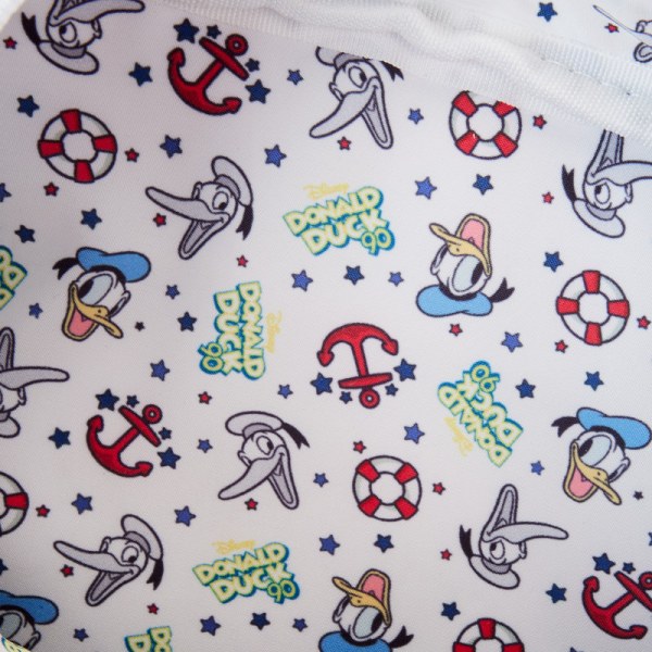Bolso Bandolera de nailon para pasaporte del 90 aniversario del Donald Pato - DISNEY LOUNGEFLY
