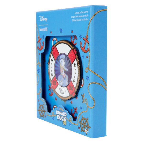 Pin lenticular de caja de coleccionista del 90.º aniversario del Donald Pato - DISNEY LOUNGEFLY