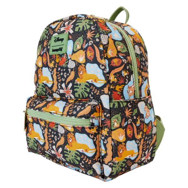 Mini Mochila cuadrada de lona con estampado integral de silueta del 30 aniversario El Rey León - DISNEY LOUNGEFLY