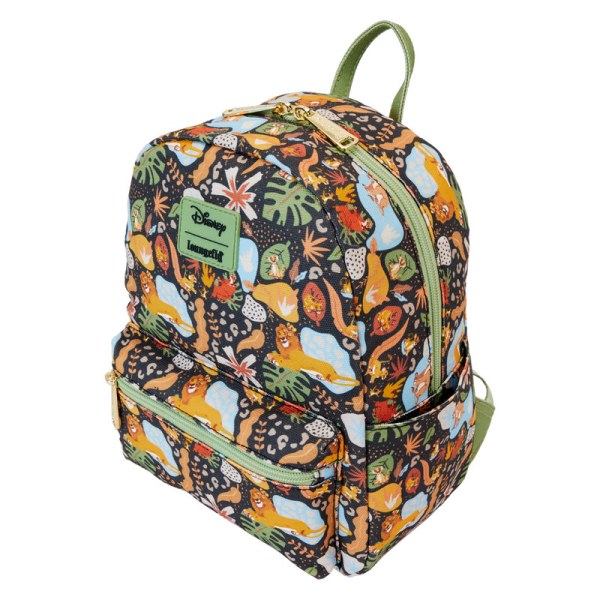 Mini Mochila cuadrada de lona con estampado integral de silueta del 30 aniversario El Rey León - DISNEY LOUNGEFLY