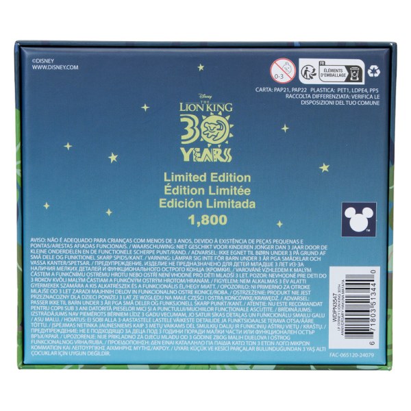 Caja Coleccionista Silueta Hakuna Matata Pasador Deslizante El Rey León 30 Aniversario - DISNEY LOUNGEFLY