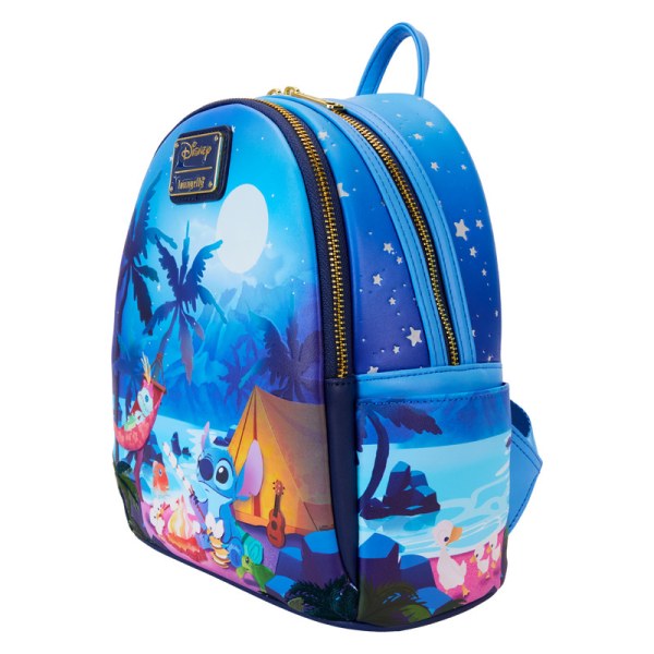 Mini Mochila Stitch Camping Cuties Glow - DISNEY LOUNGEFLY