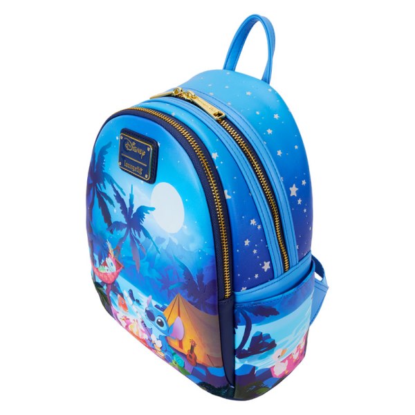 Mini Mochila Stitch Camping Cuties Glow - DISNEY LOUNGEFLY