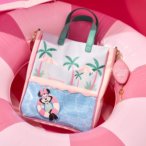 Totebag con monedero Minnie Mouse estilo vacaciones junto a la piscina - DISNEY LOUNGEFLY