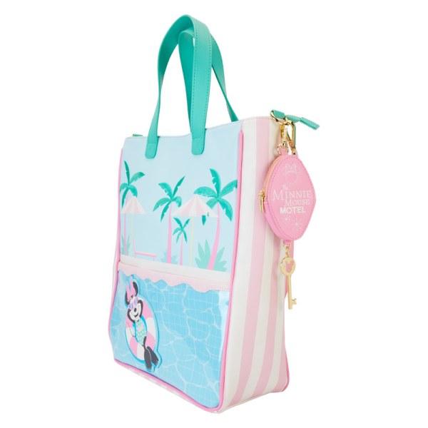 Totebag con monedero Minnie Mouse estilo vacaciones junto a la piscina - DISNEY LOUNGEFLY