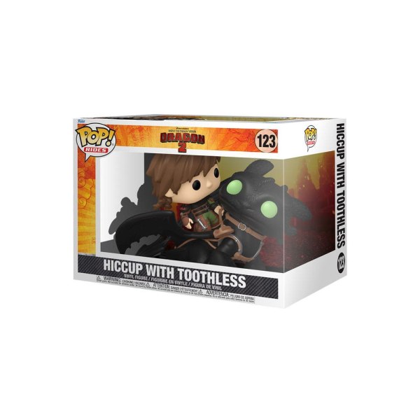 ¡Dragones POP! 123 Rides Deluxe Figura de vinilo Hipo con Sin Dientes 9 cm