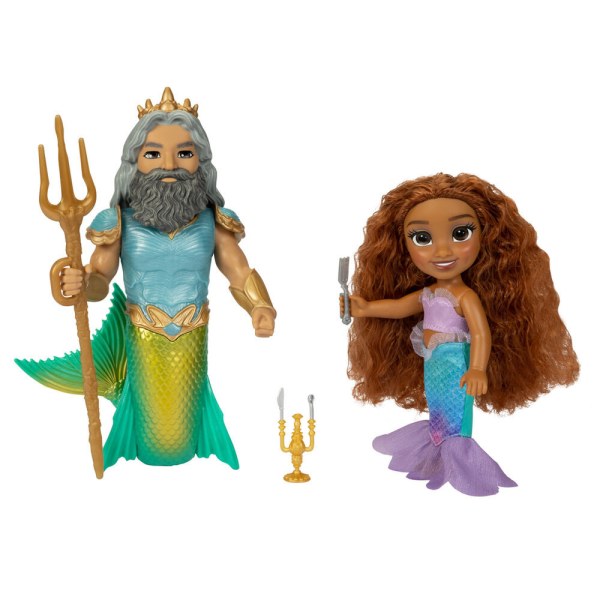 Muñeca Ariel + Tritón 15cm - Disney La Sirenita