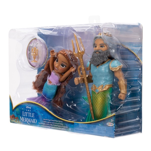 Muñeca Ariel + Tritón 15cm - Disney La Sirenita