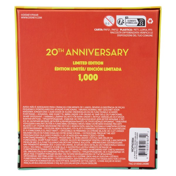 Pin con bisagras de caja de coleccionista del 20.º aniversario de Los Increíbles - DISNEY LOUNGEFLY