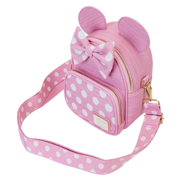 Mini Mochilas convertible con textura tejida de Minnie y Bolso Bandolera - DISNEY LOUNGEFLY
