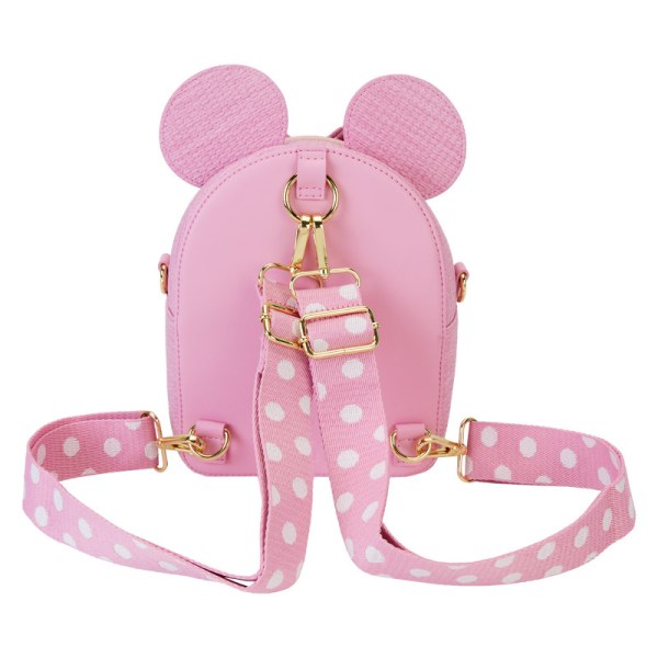 Mini Mochilas convertible con textura tejida de Minnie y Bolso Bandolera - DISNEY LOUNGEFLY